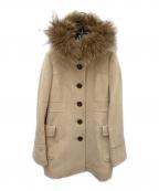 BURBERRY BLUE LABELバーバリー ブルー レーベル）の古着「フーデッドコーデュロイコート」｜ベージュ