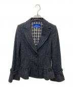 BURBERRY BLUE LABELバーバリー ブルー レーベル）の古着「ペプラム2Bジャケット」｜ブラック