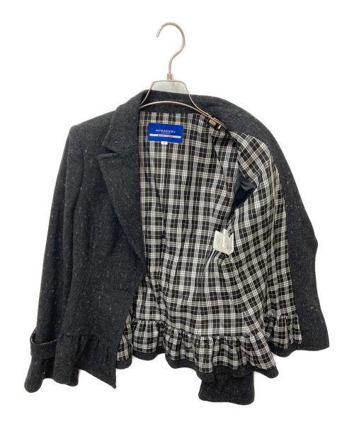 BURBERRY BLUE LABEL（バーバリー ブルー レーベル）BURBERRY BLUE LABEL (バーバリー ブルー レーベル) ペプラム2Bジャケット ブラック サイズ:38の古着・服飾アイテム