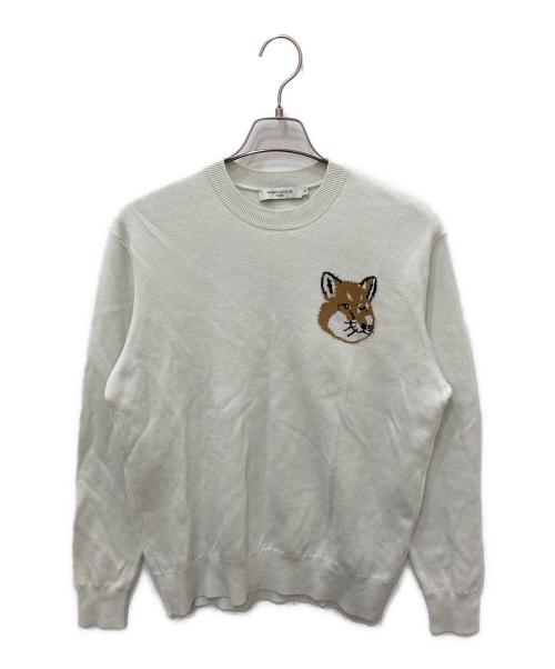 maison kitsune（メゾンキツネ）MAISON KITSUNE (メゾンキツネ) ニット アイボリー サイズ:XSの古着・服飾アイテム