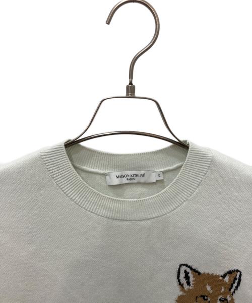 maison kitsune（メゾンキツネ）MAISON KITSUNE (メゾンキツネ) ニット アイボリー サイズ:XSの古着・服飾アイテム