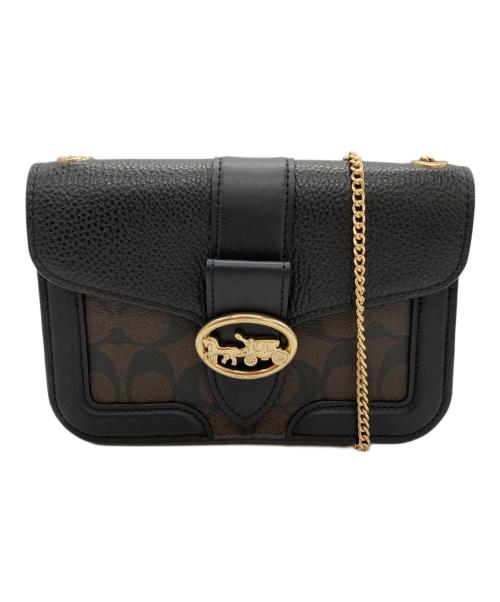 COACH（コーチ）COACH (コーチ) ジョージー クロスボディ シグネチャーウォレット ブラウンの古着・服飾アイテム