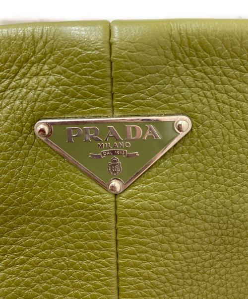 PRADA（プラダ）PRADA (プラダ) レザートートバッグ グリーンの古着・服飾アイテム