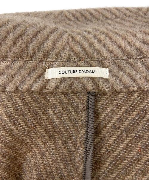 Couture d'adam（クチュールドアダム）Couture d'adam (クチュールドアダム) ヘリンボーン チェスターコート ブラウン サイズ:38の古着・服飾アイテム