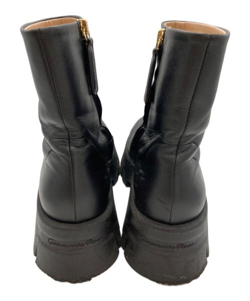 Gianvito Rossi（ジャンヴィト ロッシ）Gianvito Rossi (ジャンヴィト ロッシ) アンクルブーツ MONTEY ブラック サイズ:37の古着・服飾アイテム