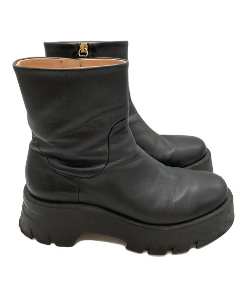 Gianvito Rossi（ジャンヴィト ロッシ）Gianvito Rossi (ジャンヴィト ロッシ) アンクルブーツ MONTEY ブラック サイズ:37の古着・服飾アイテム