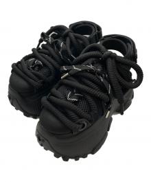 YELLO（イエロ）の古着「WHALE PLATFORM SANDALS」｜ブラック