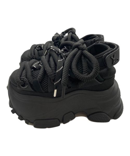 YELLO（イエロ）YELLO (イエロ) WHALE PLATFORM SANDALS ブラック サイズ:Sの古着・服飾アイテム