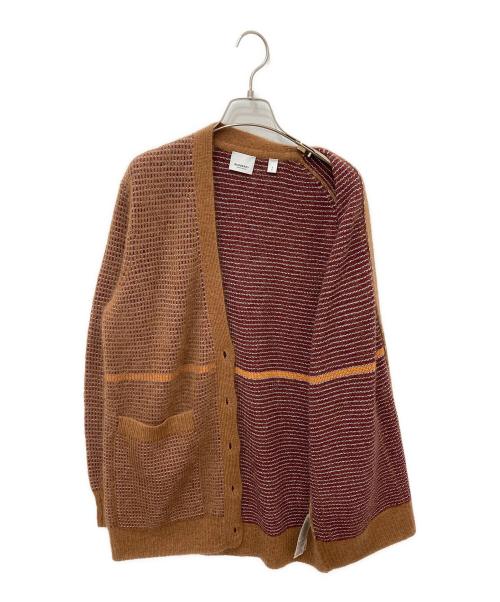 BURBERRY（バーバリー）BURBERRY (バーバリー) シルクモヘア混ニットカーディガン ブラウン サイズ:Sの古着・服飾アイテム