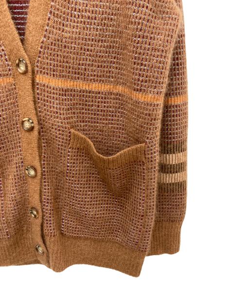 BURBERRY（バーバリー）BURBERRY (バーバリー) シルクモヘア混ニットカーディガン ブラウン サイズ:Sの古着・服飾アイテム