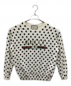 GUCCIグッチ）の古着「水玉模様クルーネックスウェット」｜ホワイト