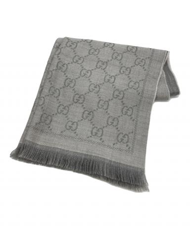 【春秋向け】GUCCI GG柄 大判ストール グレー（タグなし） 春秋向け】GUCCI GG柄 大判ストール グレー（タグなし） 中古・古着