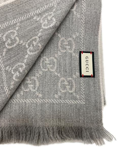 GUCCI（グッチ）GUCCI (グッチ) GGウールストール グレーの古着・服飾アイテム