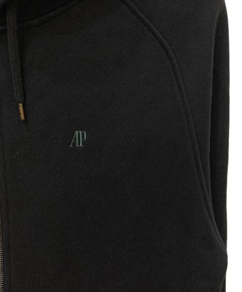 AUDEMARS PIGUET（オーデマ ピゲ）AUDEMARS PIGUET (オーデマ ピゲ) ロゴ刺繍ジップパーカー ブラック サイズ:Mの古着・服飾アイテム