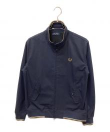 FRED PERRY×BEAMS（フレッドペリー×ビームス）の古着「ナイロンストレッチハリントンジャケット」｜ネイビー