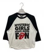Hysteric Glamourヒステリックグラマー）の古着「THE ROLLING STONES/HAVE MORE FUN 七分袖Tシャツ」｜ホワイト