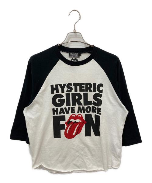 Hysteric Glamour（ヒステリックグラマー）Hysteric Glamour (ヒステリックグラマー) THE ROLLING STONES/HAVE MORE FUN 七分袖Tシャツ ホワイト サイズ:Lの古着・服飾アイテム