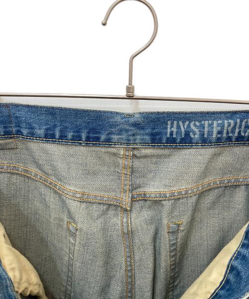 Hysteric Glamour（ヒステリックグラマー）Hysteric Glamour (ヒステリックグラマー) VIXEN GIRL刺繍 スリムストレートデニムパンツ インディゴ サイズ:34の古着・服飾アイテム
