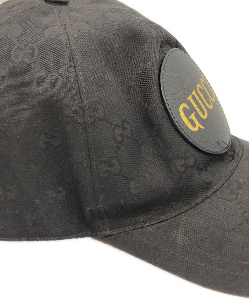 GUCCI（グッチ）GUCCI (グッチ) GGキャンバス ベースボールキャップ ブラックの古着・服飾アイテム