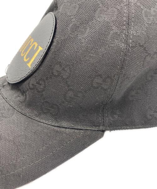 GUCCI（グッチ）GUCCI (グッチ) GGキャンバス ベースボールキャップ ブラックの古着・服飾アイテム