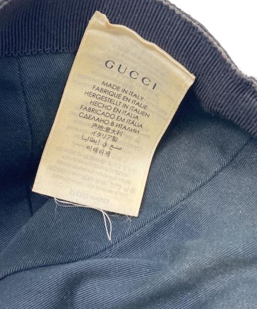 GUCCI（グッチ）GUCCI (グッチ) GGキャンバス ベースボールキャップ ブラックの古着・服飾アイテム