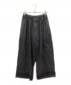 HARVESTYハーベスティー）の古着「BLACK DENIM CIRCUSPANTS」｜グレー