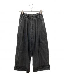 HARVESTY（ハーベスティー）の古着「BLACK DENIM CIRCUSPANTS」｜グレー