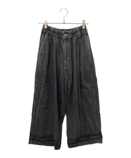 HARVESTY（ハーベスティー）HARVESTY (ハーベスティー) BLACK DENIM CIRCUSPANTS グレー サイズ:2の古着・服飾アイテム
