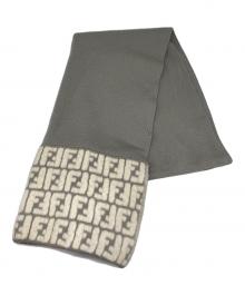 FENDI（フェンディ）の古着「ズッカ柄マフラー」｜グレー