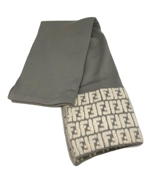 FENDI（フェンディ）FENDI (フェンディ) ズッカ柄マフラー グレー サイズ:42の古着・服飾アイテム