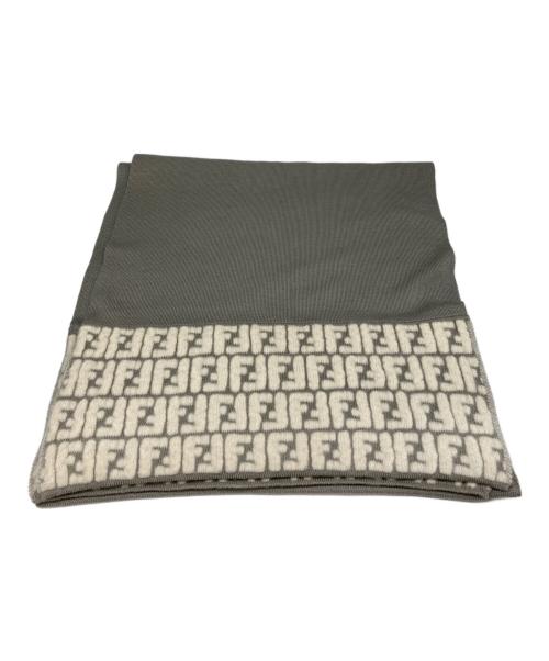 FENDI（フェンディ）FENDI (フェンディ) ズッカ柄マフラー グレー サイズ:42の古着・服飾アイテム