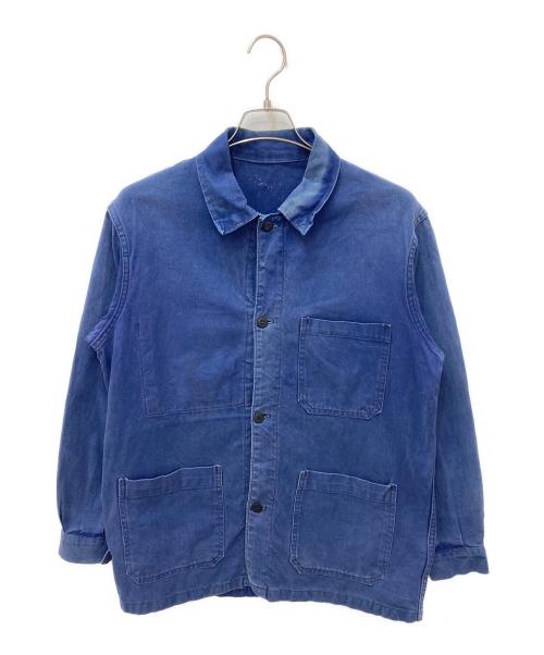 USED（USED）USED (USED) フレンチワークジャケット ネイビー サイズ:記載無しの為実寸参照の古着・服飾アイテム