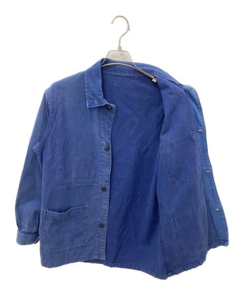 USED（USED）USED (USED) フレンチワークジャケット ネイビー サイズ:記載無しの為実寸参照の古着・服飾アイテム