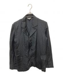 BLACK COMME des GARCONS（ブラックコムデギャルソン）の古着「ストライプテーラードジャケット」｜ブラック
