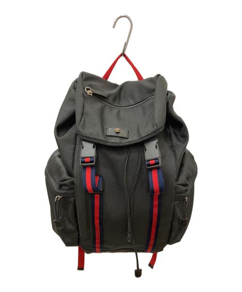 GUCCI（グッチ）GUCCI (グッチ) タイガーモチーフバックパック ブラックの古着・服飾アイテム