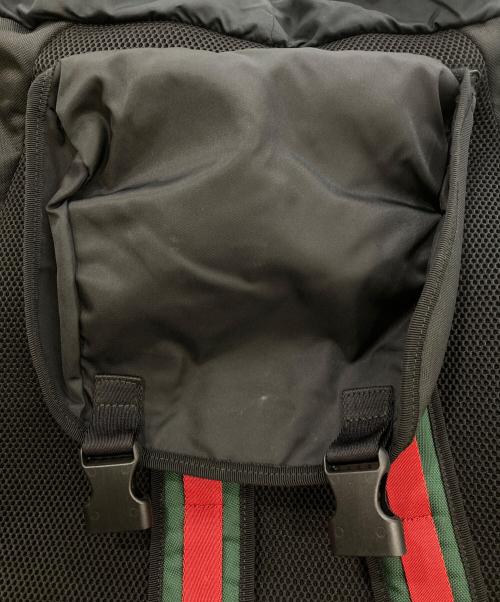 GUCCI（グッチ）GUCCI (グッチ) タイガーモチーフバックパック ブラックの古着・服飾アイテム