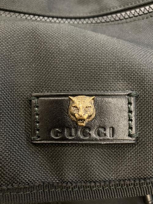 GUCCI（グッチ）GUCCI (グッチ) タイガーモチーフバックパック ブラックの古着・服飾アイテム