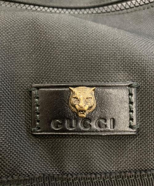 GUCCI（グッチ）GUCCI (グッチ) タイガーモチーフバックパック ブラックの古着・服飾アイテム