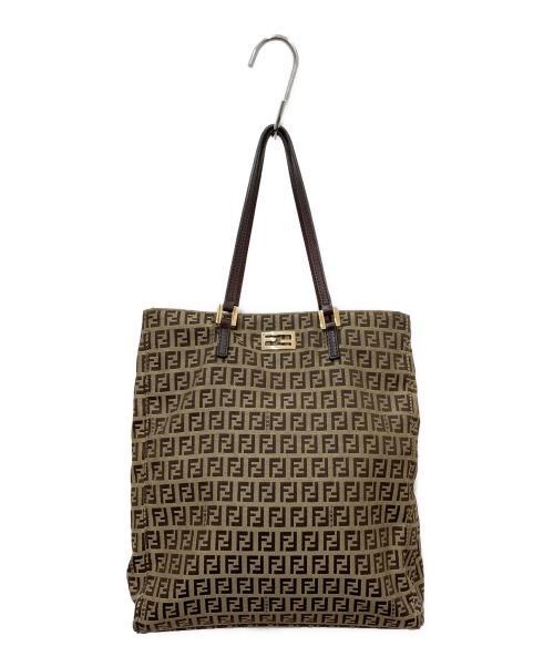 FENDI（フェンディ）FENDI (フェンディ) ズッキーノハンドバッグ ブラウンの古着・服飾アイテム