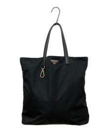PRADA（プラダ）の古着「三角プレートトートバッグ」｜ブラック