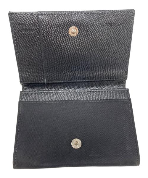 PRADA（プラダ）PRADA (プラダ) 三角プレートカードケース ブラックの古着・服飾アイテム