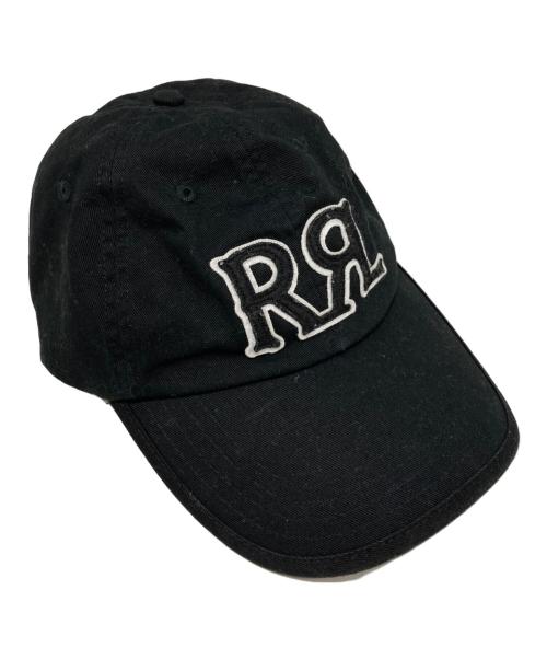 RRL（ダブルアールエル）RRL (ダブルアールエル) ロゴ刺繍キャップ ブラックの古着・服飾アイテム