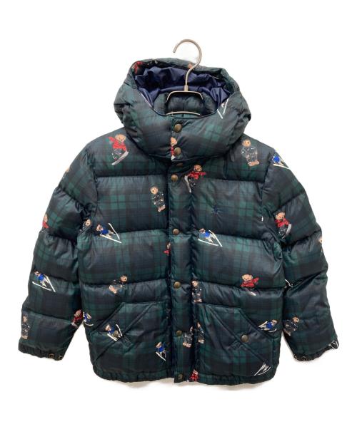 POLO RALPH LAUREN（ポロ・ラルフローレン）POLO RALPH LAUREN (ポロ・ラルフローレン) 総柄ダウンジャケット グリーン サイズ:Mの古着・服飾アイテム
