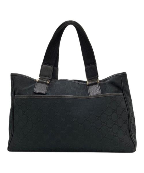 GUCCI（グッチ）GUCCI (グッチ) GGキャンバスハンドバッグ ブラックの古着・服飾アイテム