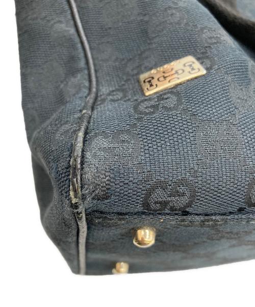 GUCCI（グッチ）GUCCI (グッチ) GGキャンバスハンドバッグ ブラックの古着・服飾アイテム