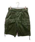 KENZOケンゾー）の古着「ARMY CARGO SHORT」｜カーキ