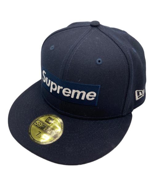 New Era（ニューエラ）New Era (ニューエラ) Supreme (シュプリーム) no comp box logo cap（ノー　コンプ　ボックス　ロゴ　キャップ） ネイビーの古着・服飾アイテム
