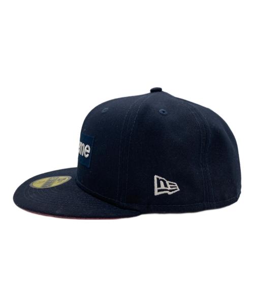 New Era（ニューエラ）New Era (ニューエラ) Supreme (シュプリーム) no comp box logo cap（ノー　コンプ　ボックス　ロゴ　キャップ） ネイビーの古着・服飾アイテム