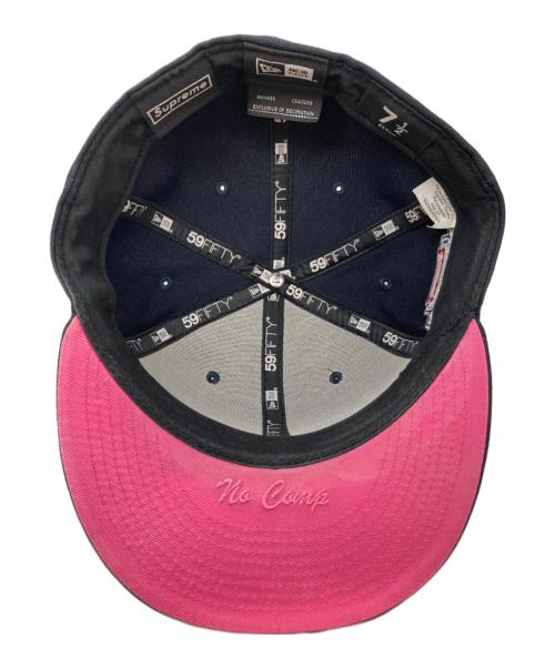 New Era（ニューエラ）New Era (ニューエラ) Supreme (シュプリーム) no comp box logo cap（ノー　コンプ　ボックス　ロゴ　キャップ） ネイビーの古着・服飾アイテム