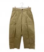 STUDIO NICHOLSONスタジオ ニコルソン）の古着「sorte peached cotton twill pants」｜ベージュ